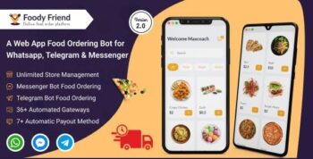 Restaurant Food Ordering Bot for WhatsApp, Telegram, Messenger (SAAS Based) – Foody Friend 3.0