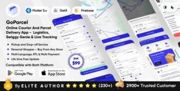 GoParcel – Online Courier & Parcel Delivery App – Buy Anything from Store Flutter Complete Solution