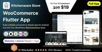 Kitchen Wear Store App – E-commerce Store app in Flutter (Android, iOS) with WooCommerce Full App