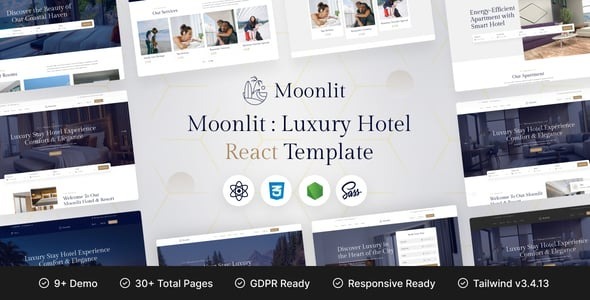 Moonlit – React JS Hotel Template