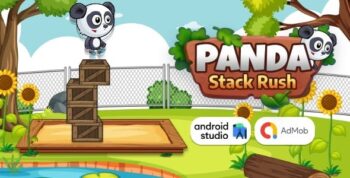 Panda Stack Rush - Stack Game Android Studio Project with AdMob Ads + Ready to Publish