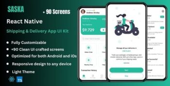 Saska – Shipping & Delivery React Native Expo App Ui Kit