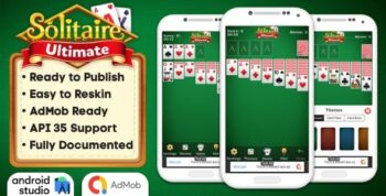 Solitaire Ultimate – Solitaire Game Android Studio Project with AdMob Ads + Ready to Publish