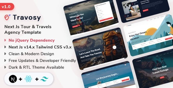 Travosy - React Next Js Tour & Travels Agency Template