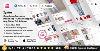 Zyntra - Complete eCommerce Mobile App - Online Shopping App - eCommerce Store App Flutter Solution