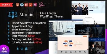 Attonio | Lawyer and CA Elementor WordPress Theme 1.9