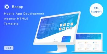 Beapp – Mobile App Development Agency HTML5 Template + RTL Support 1.3