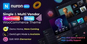 Nuron – Multi Vendor Auctions & NFT WooCommerce Theme 2.1.0