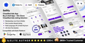 Sellify – Classified Ads App – Buy & Sell App – Classified Ads Listing Full Solution