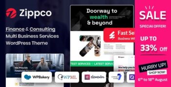 Zippco – Business and Finance Consulting WordPress Theme 4.8