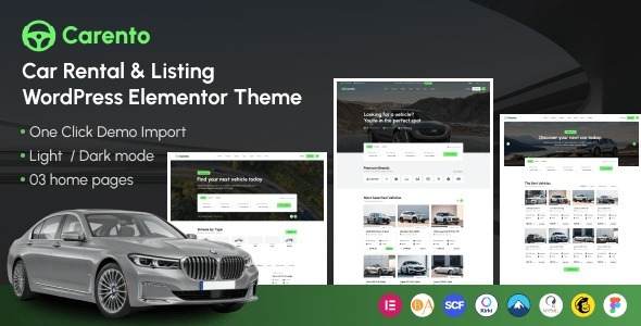 Carento – Car Dealer, Rental & Listing WordPress Elementor theme 3.0