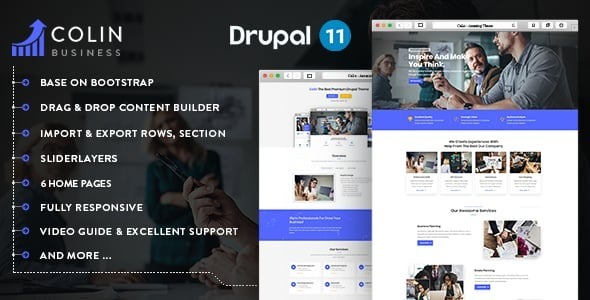 Colin – Responsive Multipurpose Business Drupal 11 Theme 1.1