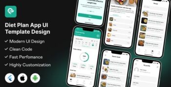 Diet App UI Template | Personalized Diet & Nutrition Management App in Flutter | Dietify App UI