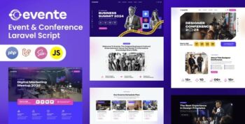 Evente – Conference and Event Management Laravel Script 2.0