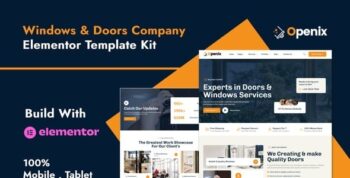 Openix - Windows & Doors Company Elementor Template Kit