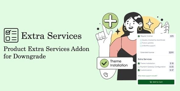 Product Extra Services Addon for Downgrade