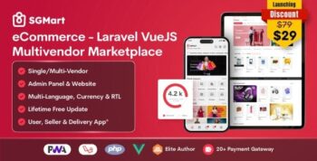 SGMart eCommerce – Laravel VueJS Multivendor Marketplace CMS with POS