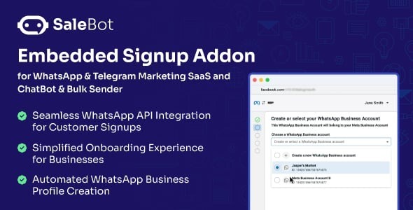 SaleBot WhatsApp Embedded Signup Addon for SaleBot 2.0