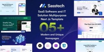 SassTech – Next JS React – SaaS Software & IT Solution Multipurpose Template