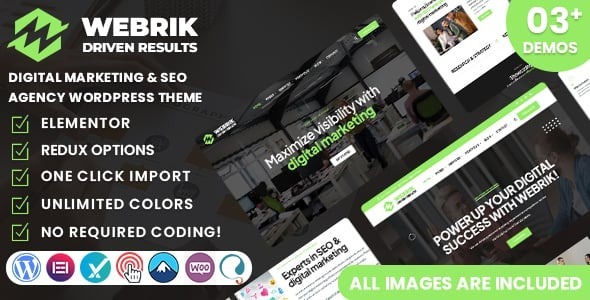 Webrik – Digital Marketing & SEO Agency WordPress Theme 1.1