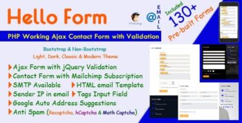 Hello Form – PHP Working Ajax Contact Form with Validation 3.3.3