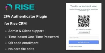 2FA Authenticator Plugin for Rise CRM – Compatible with Google, Microsoft, Authy & More