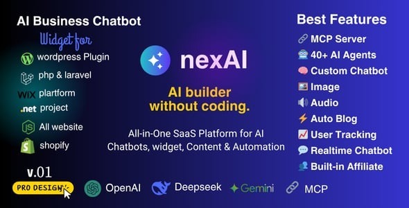AI Content Generator SaaS – AI Image, Audio, Code, Email, AI Chat, AI Agent, Widget, Data Analysis 3.3