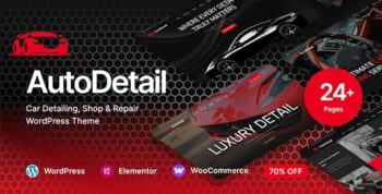 AutoDetail – Car Detailing, Shop & Repair WordPress Theme 1.0.6