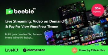 Beeble – Live Streaming, Video on Demand & Pay Per View WordPress Theme 1.4.4