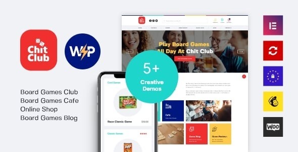 Chit Club | Board Games Club & Anticafe WordPress Theme 1.0.15