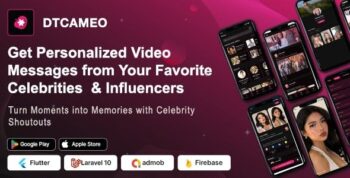 DTCameo – Connect with Celebrities & Influencers | Personalized Video Messages | Flutter | Admin panel 1.1
