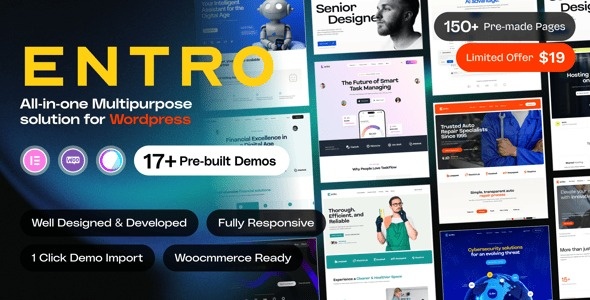 Entro – Business & Elementor Multipurpose WordPress Theme 1.0.8