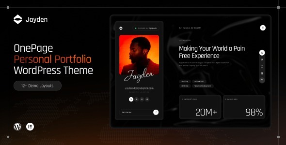 Jayden | Personal Portfolio WordPress Theme 1.5