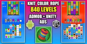 Knit Color Rope Sort Jam Puzzle Unity Source Code