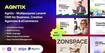 Agntix – Multipurpose Laravel CMS for Business, Portfolio, Creative Agencies & eCommerce 1.2.3