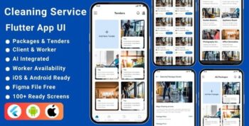 AI-Powered Cleaning Service Flutter App Template | Service Provider & Booking App