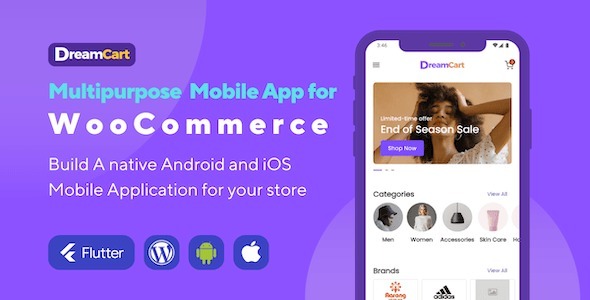 DreamCart - Flutter E-commerce Mobile App for WooCommerce 1.0.1