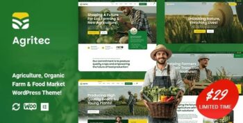 Agritec – Agriculture & Organic Farm WordPress Theme