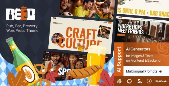Beer - Pub, Bar, Brewery WordPress Theme