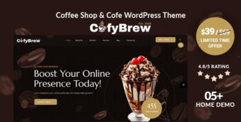 Cofybrew – Coffee Shop & Cafe WordPress Theme 1.0.2