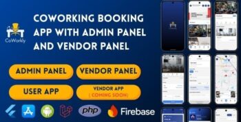 Coworkly – Coworking Space Booking App with Admin Dashboard and Vendor Dashboard