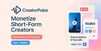 CreatorPulse – Monetize Short-Form Creators | Subscription, Paywall & Live Video PHP Platform 1.4
