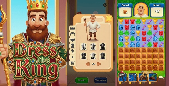 Dress the King - Puzzle - HTML Game - Construct 3 - C3P