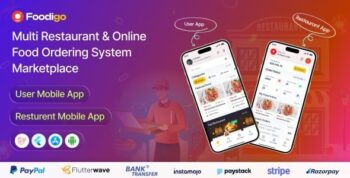 Foodigo – Online Restaurant and Food Ordering Platform Flutter User & Restaurant Mobile App