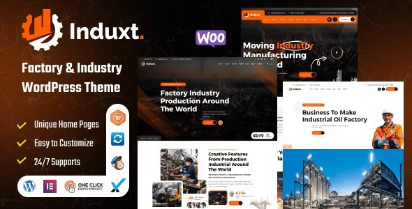 Induxt – Factory & Industry WordPress Theme