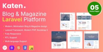 Katen – Blog & Magazine Laravel Script 1.5.0