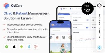KiviCare(TM) – Clinic Management System for Healthcare with Appointments & EMR (Laravel + Flutter) 1.9.0