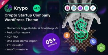 Krypo – Crypto & Blockchain Startup Elementor WordPress Theme 1.4