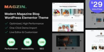 Magzin – Modern High-Performance Blog WordPress Elementor Theme 3.0