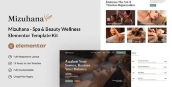 Mizuhana - Spa & Beauty Wellness Elementor Template Kit